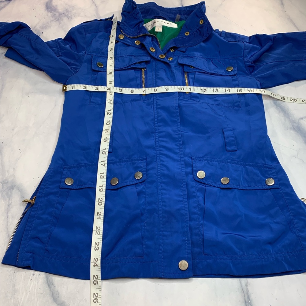 Trina Turk Hamptons Anorak Jacket Windbreaker Blue - Picture 7 of 8